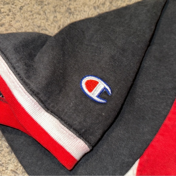 Champion Black and Red V-Neck Tee - Picture 11 of 16